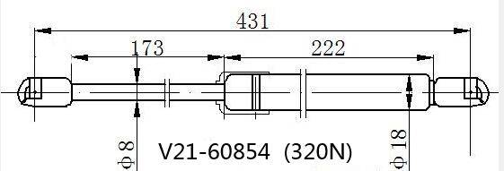 Амортизатор капота JETT  V21-60854