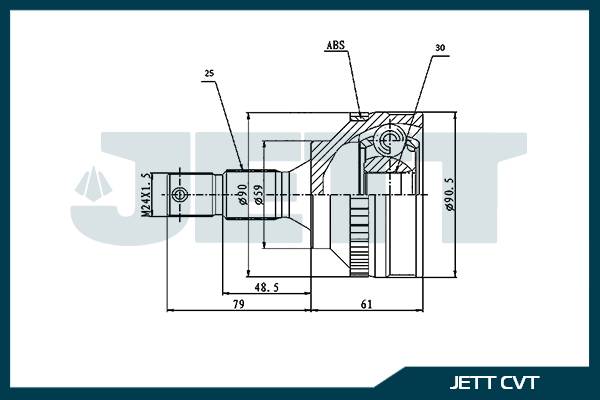 ШРУС внешний  JETT V42-0058 ABS