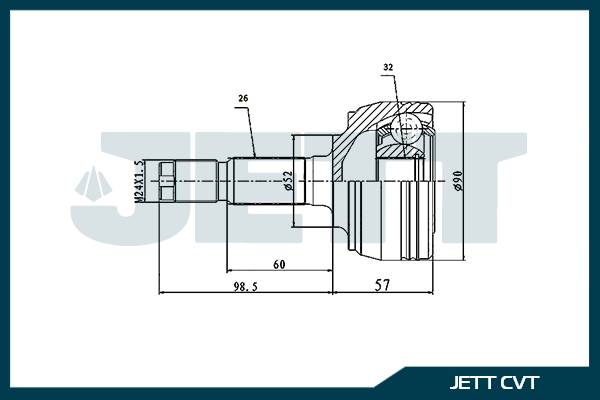 ШРУС внешний  JETT V42-1632
