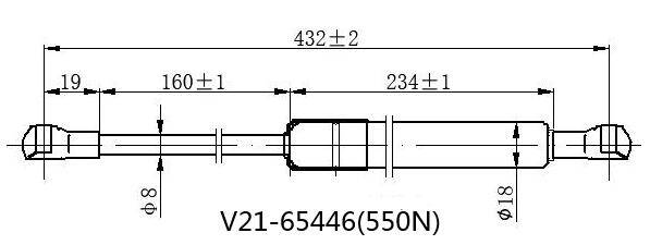 Амортизатор багажника JETT  V21-65446