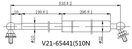 Амортизатор багажника JETT  V21-65441