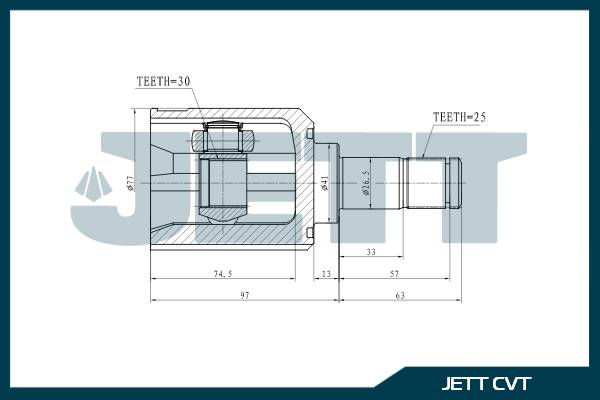 ШРУС внутренний  JETT V40-9074