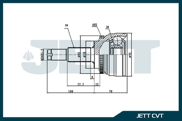 ШРУС внешний  JETT V42-3171 ABS
