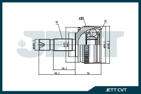ШРУС внешний  JETT V42-5037 ABS