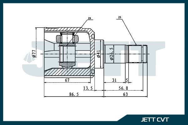 ШРУС внутренний  JETT V40-1416