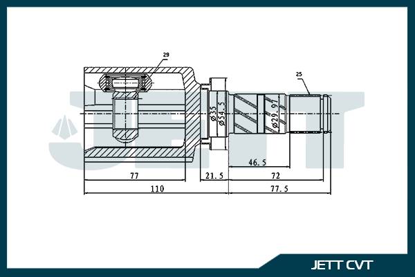 ШРУС внутренний  JETT V40-1999