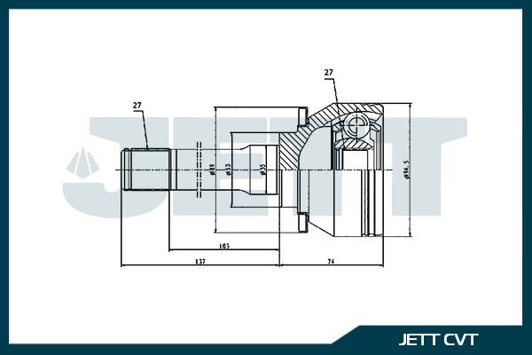 ШРУС внешний  JETT V42-5046