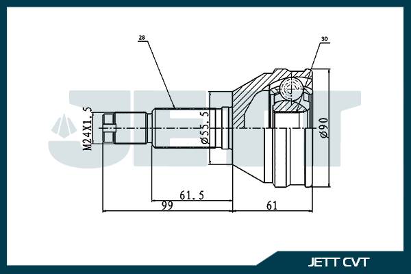 ШРУС внешний  JETT V42-8002