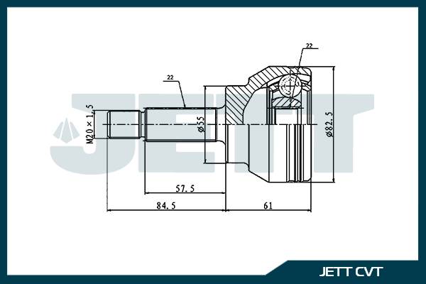 ШРУС внешний  JETT V42-8010