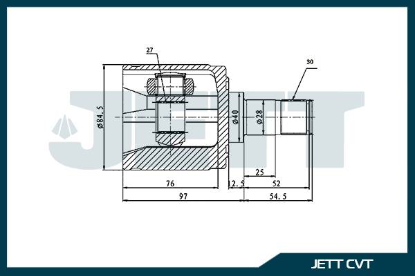 ШРУС внутренний  JETT V40-3111