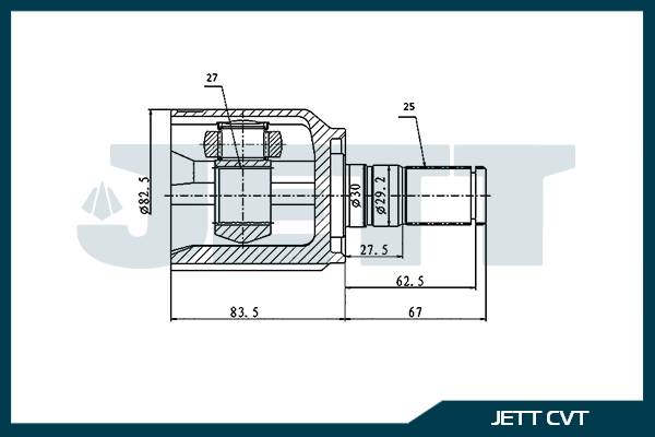 ШРУС внутренний  JETT V40-4056