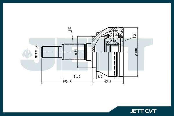ШРУС внешний  JETT V43-1050