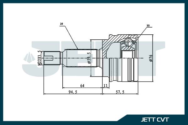 ШРУС внешний  JETT V41-1409