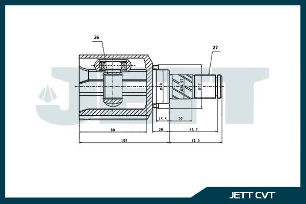 ШРУС внутренний  JETT V40-1199