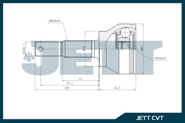 ШРУС внешний  JETT V41-1227