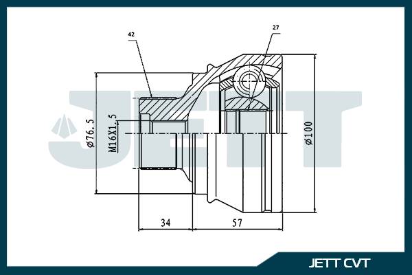 ШРУС внешний  JETT V43-3087