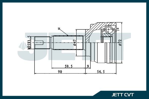 ШРУС внешний  JETT V41-1421