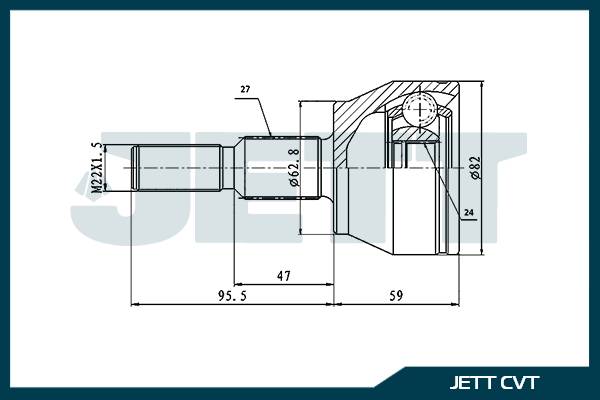 ШРУС внешний  JETT V43-8244