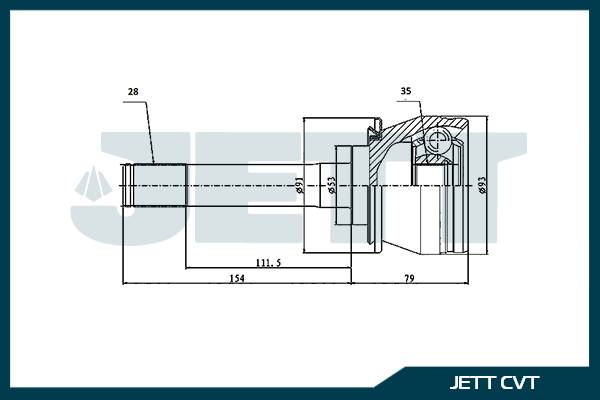 ШРУС внешний  JETT V43-9059