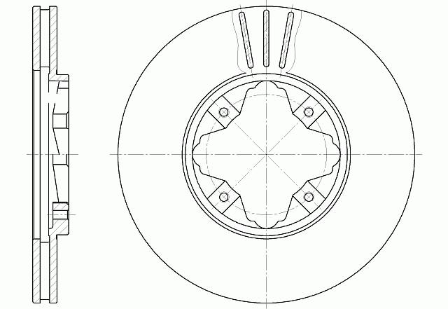 Диск тормозной вентилируемый G-brake  GR-02334