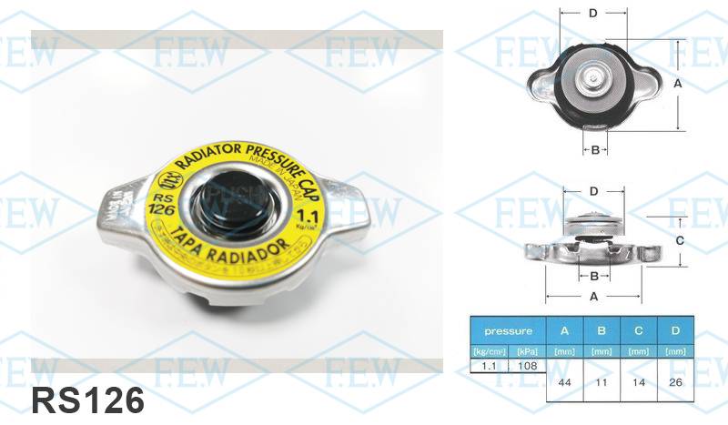 Крышка радиатора с кнопкой сброса давления FUTABA  RS126   (1.1 кг/см2)