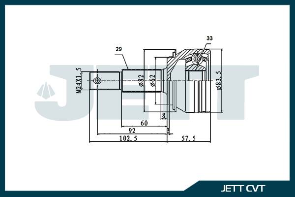 ШРУС внешний  JETT V41-2030