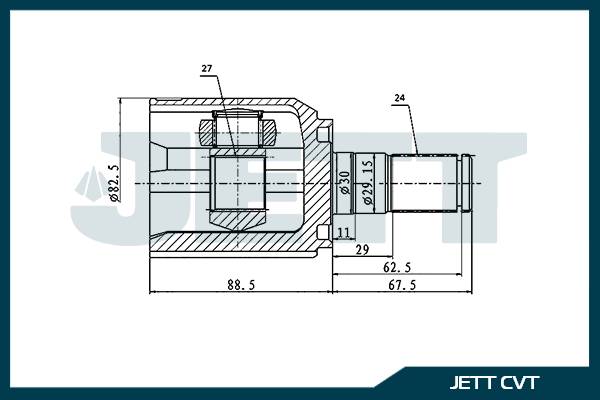 ШРУС внутренний  JETT V40-4053